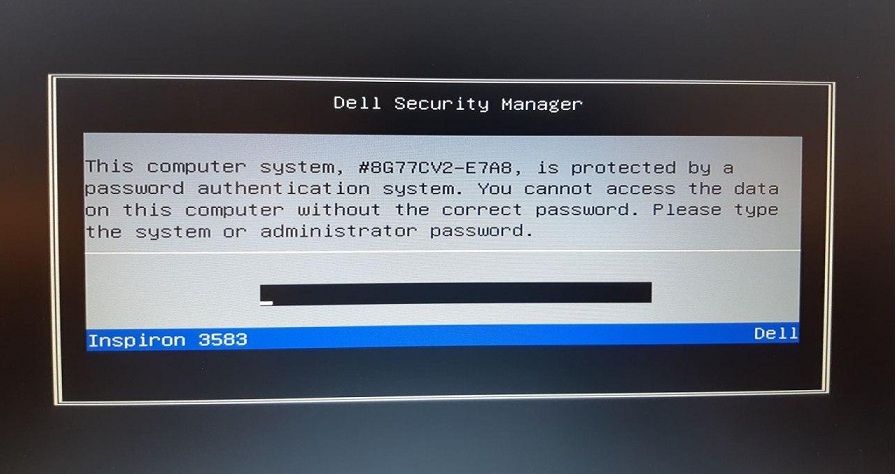 Dell Unlock key hint number Bios password generator